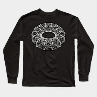 Digital Donut Wireframe Long Sleeve T-Shirt